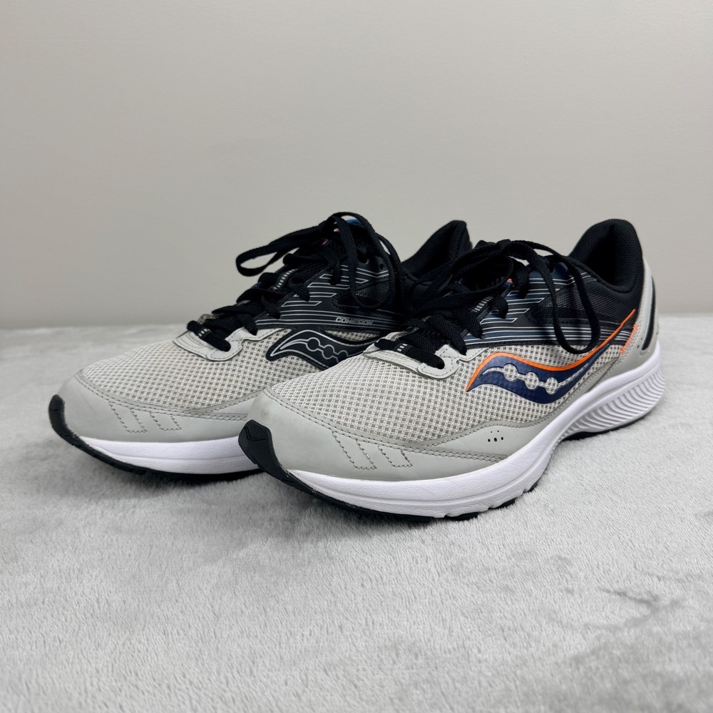Saucony Cohesion 15 Men's‎ Size 12 Running Shoes Gray Black Orange S20701-15